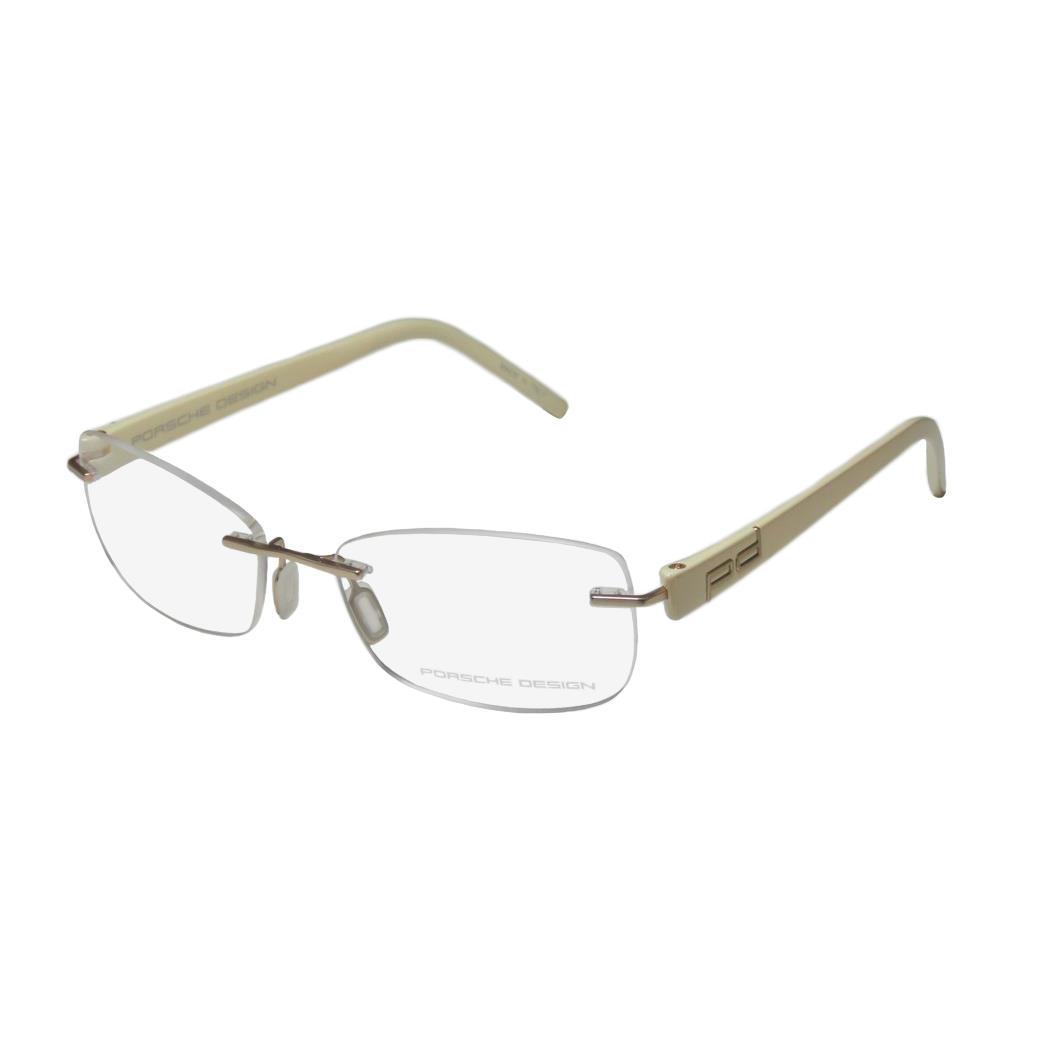 Porsche Design P8209 S2 Fully Rimless Design European Eyeglass Frame/glasses Matte Gold / Ivory