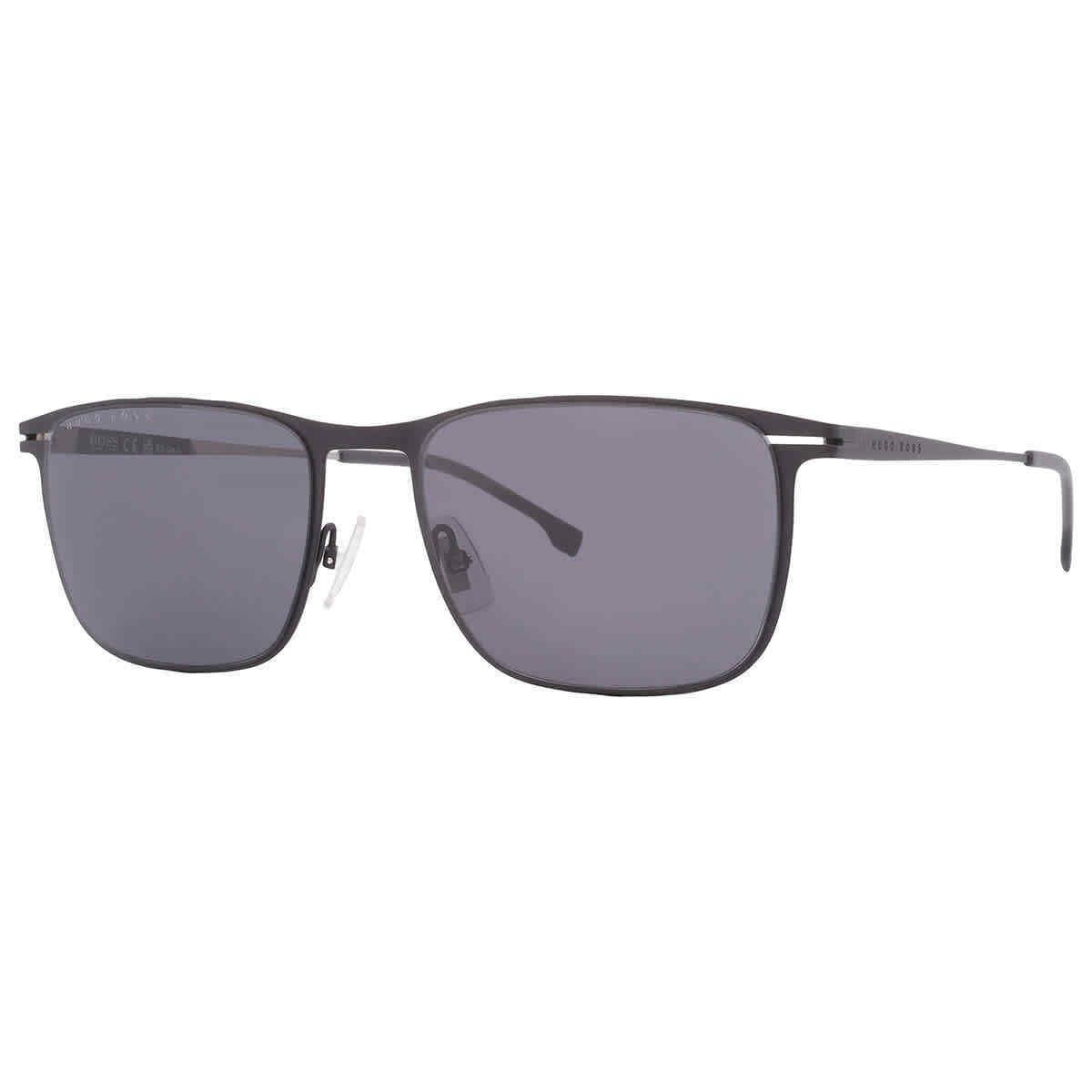 Hugo Boss Grey Rectangular Men`s Sunglasses Boss 1246/S 0RZZ 56 Boss 1246/S 0RZZ