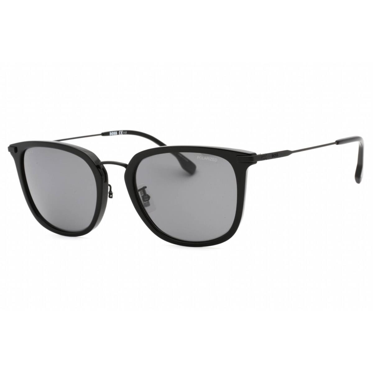 Hugo Boss Unisex Sunglasses Black Plastic Cat Eye Frame Boss 1287/F/SK 0807 M9