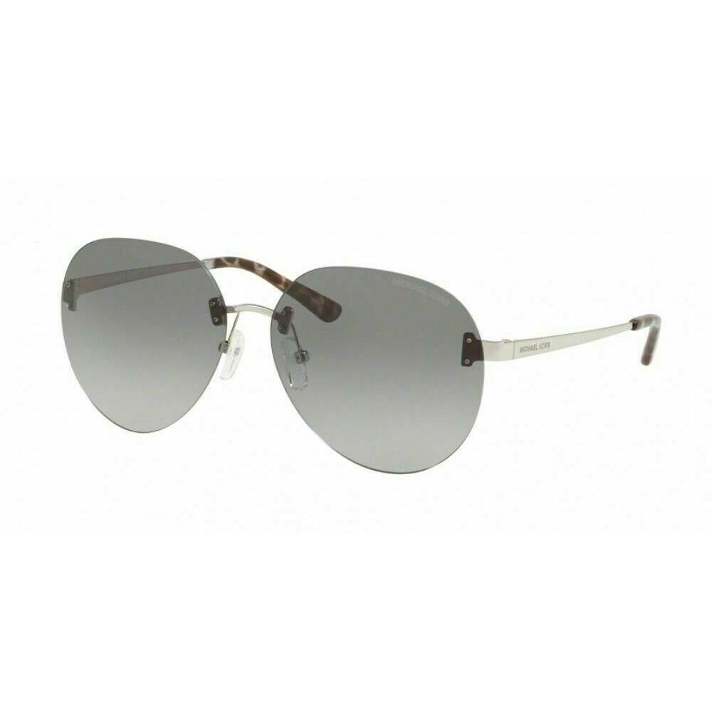 Michael Kors MK1037 115311 60 Sydney Silver Frame Grey Rimless Lens Sunglasses