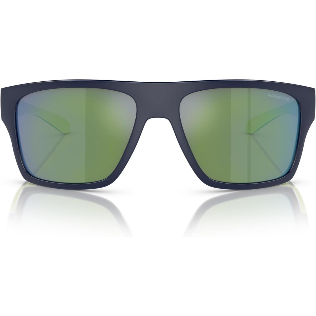Arnette Men`s An4330 Hijiki Square Sunglasses Blue/Green Mirrored Green