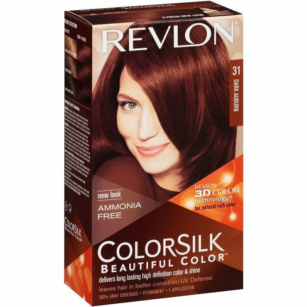 Revlon Colorsilk Beautiful Color 31 Dark Auburn Permanent Hair Color 1 Ct 6 Pack