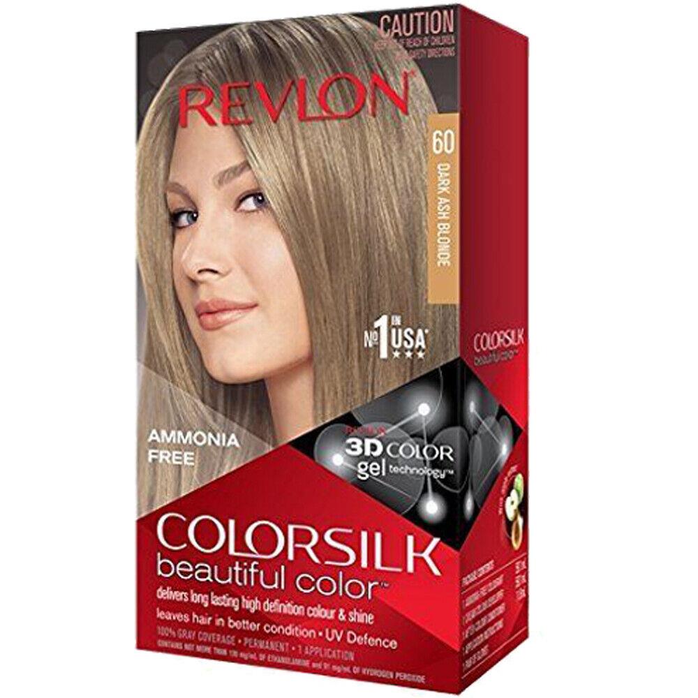 Pack of 12 Revlon Colorsilk Permanent Color Dark Ash Blonde 60 - Hair Shade: Dark Ash Blond