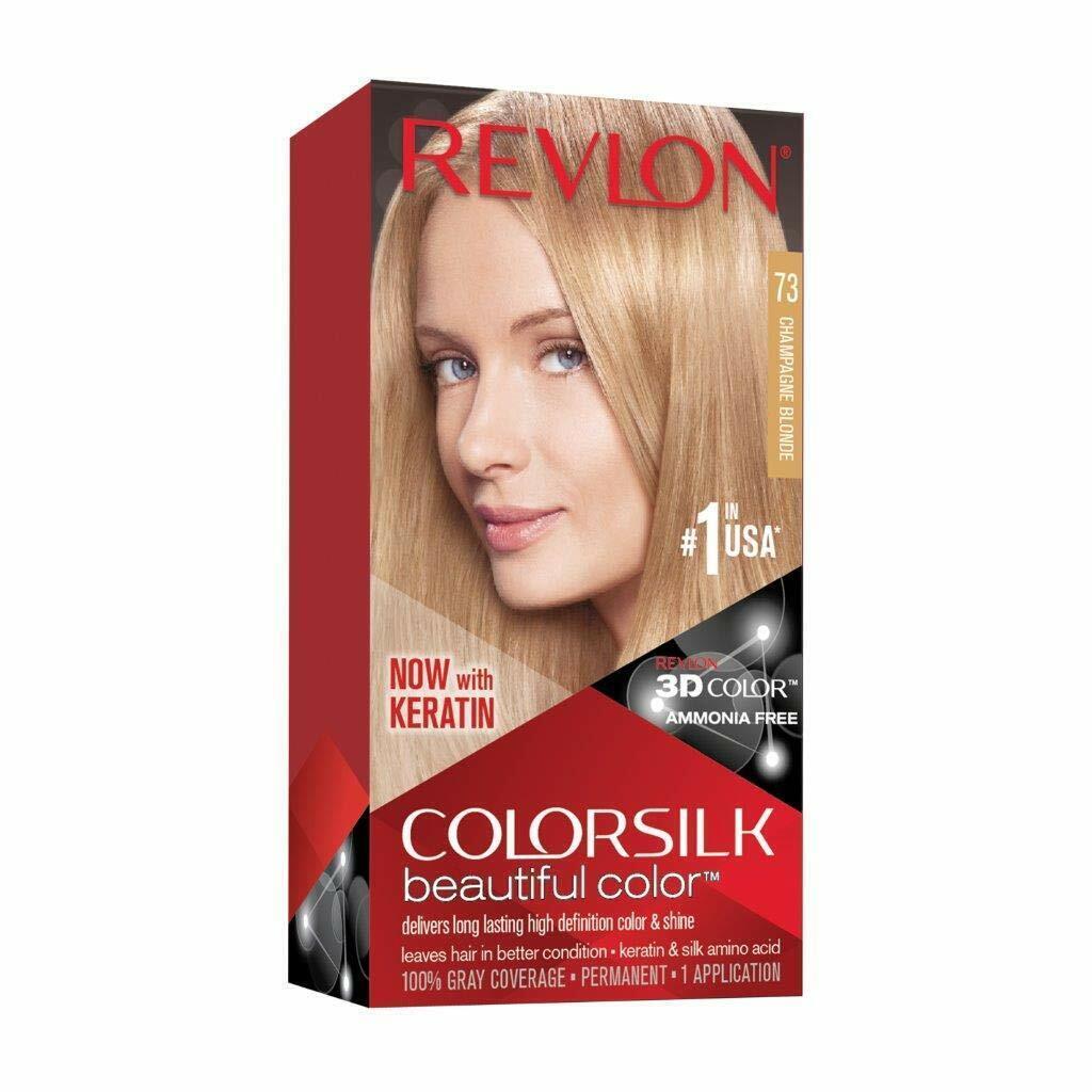 6-Revlon Colorsilk Beautiful Color 73 Champagne Blonde 1 Application Hair Color