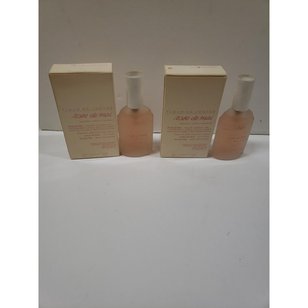 Lot of 2 Fleur DE Jontue Rose De Mai Spray .75oz By Revlon