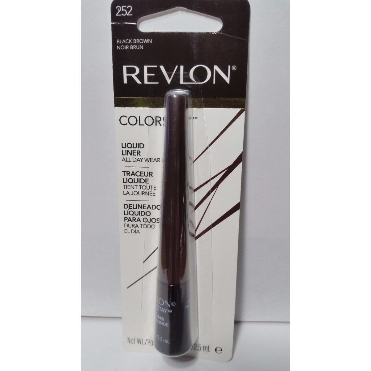 Revlon Color Skinny Liquid Liner 6 Pack 252 Black Brown Skinny Tip Eye Liner