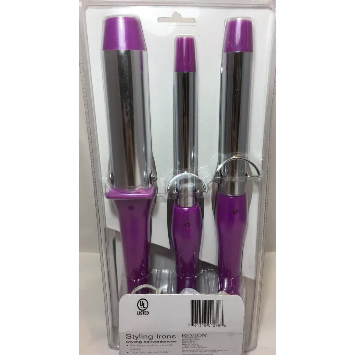 Revlon Styling Irons 3/4 1 1 1/2 3 Piece