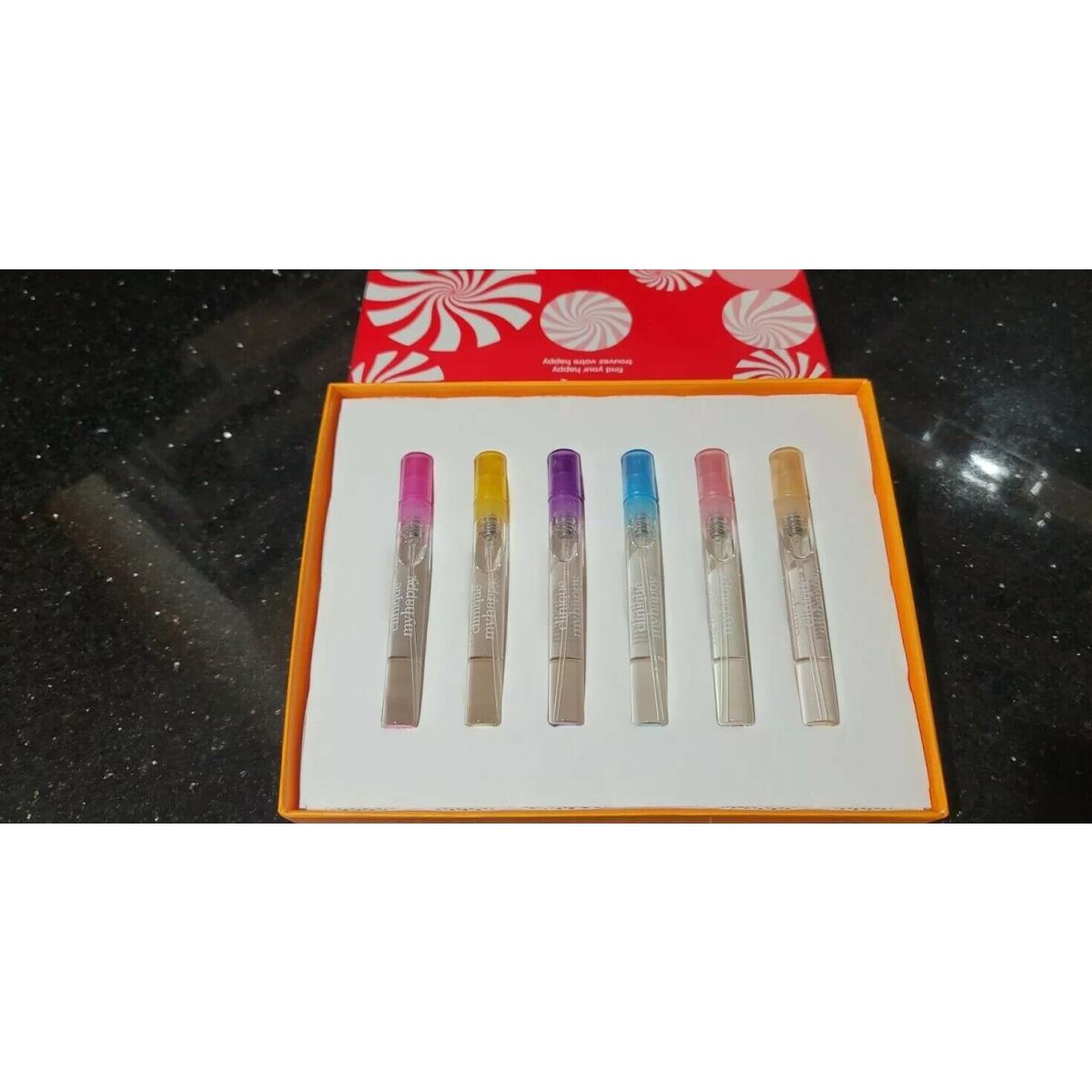 Clinique Find Your Happy Fragrance 6 Pcs Gift Set 5ml/.17oz Each Spray Perfume