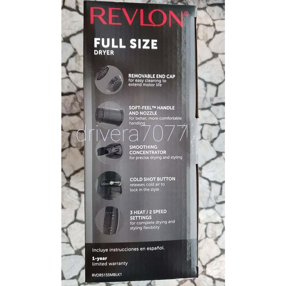 Revlon Ceramic Coating 1875 Watt Full-size Turbo Dryer Black Collection 2017