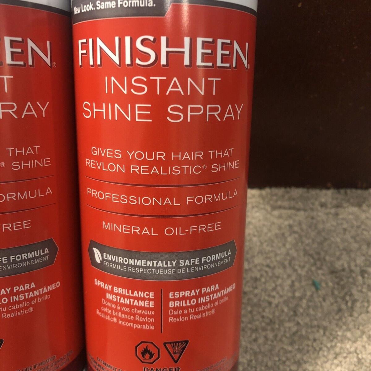 X2 Revlon Realistic Finisheen Instant Shine Spray Hairspray 13oz 18.5oz Large