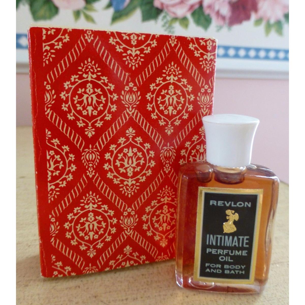 Vtg 1955 Revlon Intimate Perfume Oil For Body Bath Oz 0.25 Oz Promo