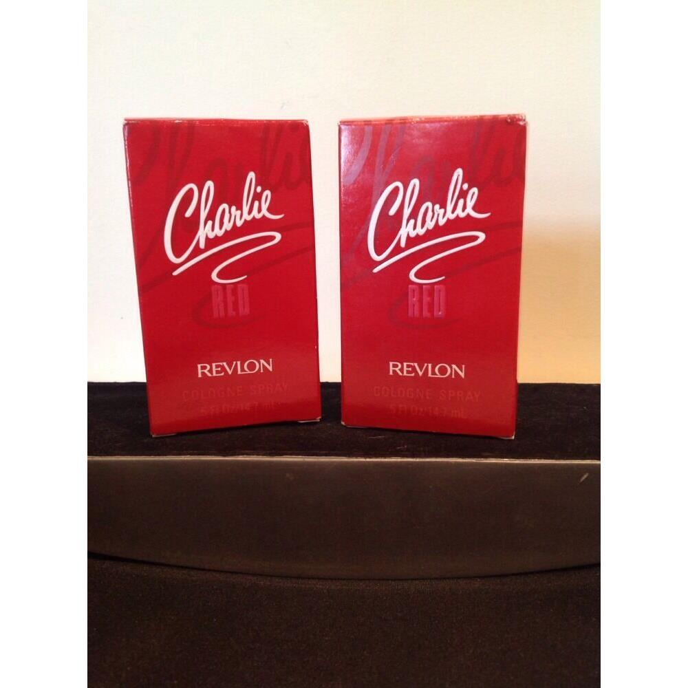 Revlon Charlie Red Cologne Spray Hard To Find .5oz - Lot Of 2