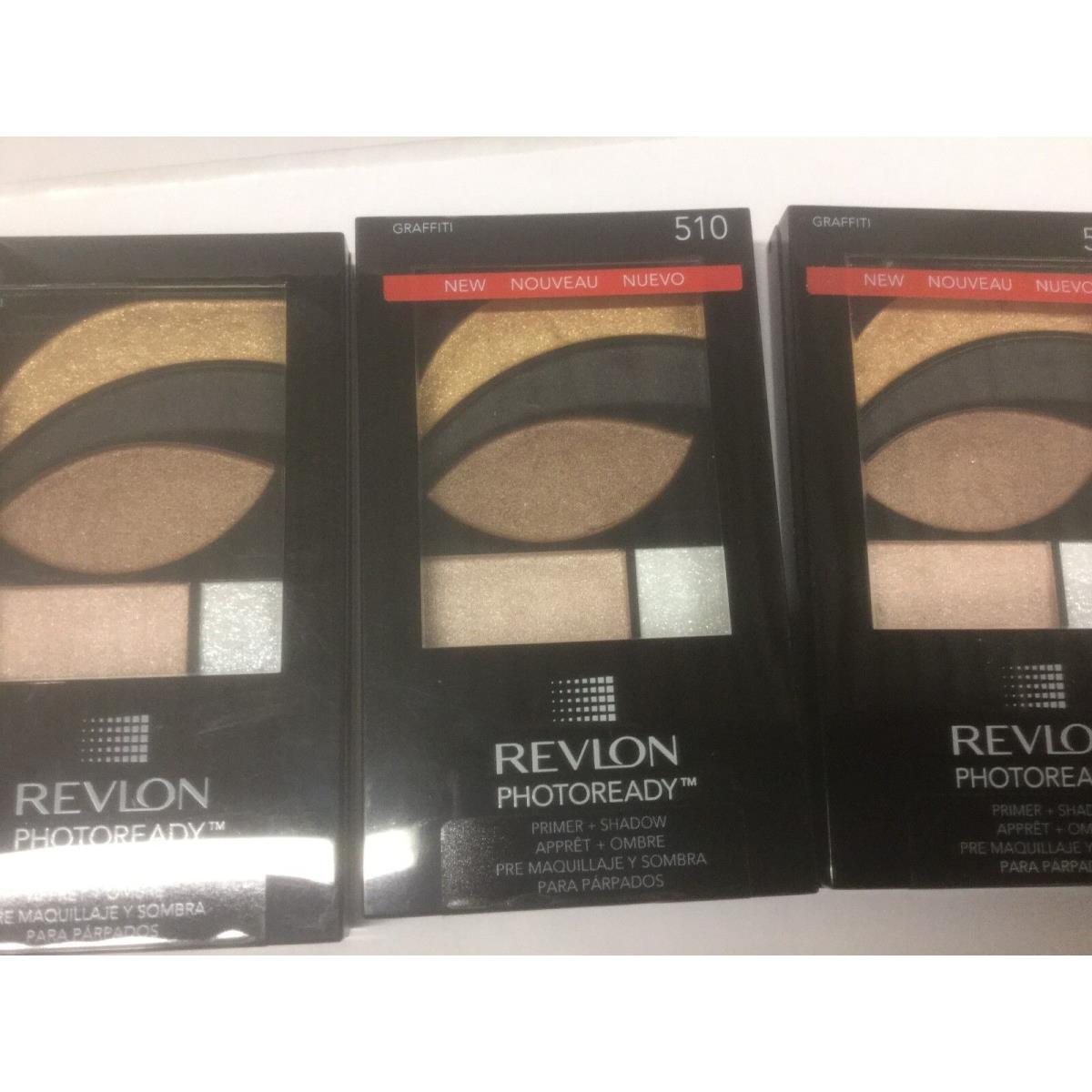 3 X Revlon Photoready Compact Primer+eye Shadow Palette 510 Graffiti New