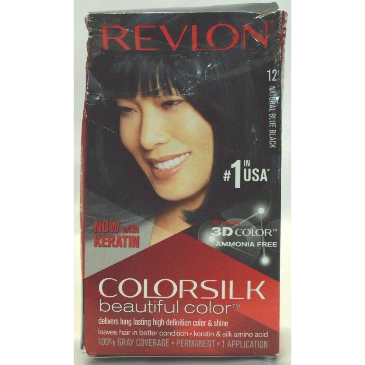 Revlon Colorsilk Beautiful Color - 12 Natural Blue Black - 7 Pack