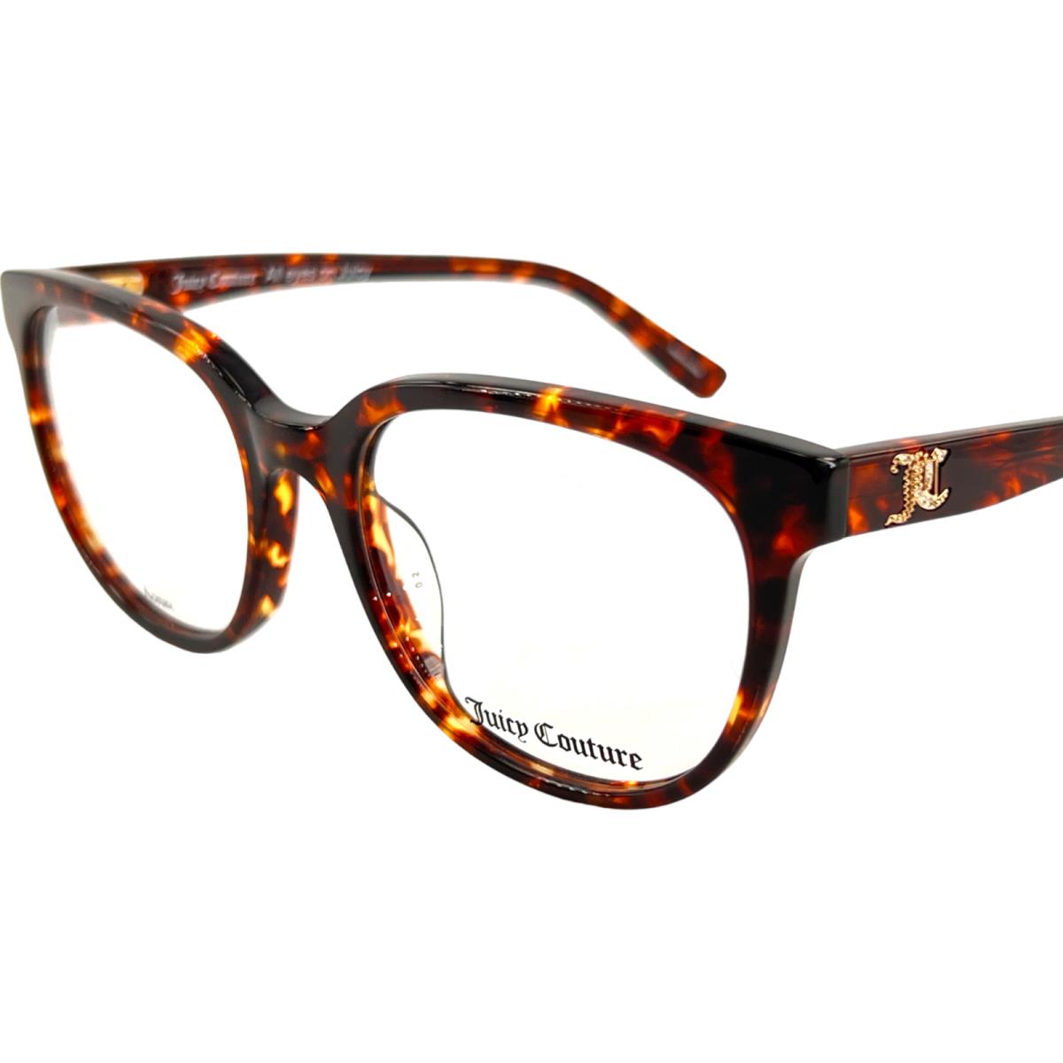 Juicy Couture JU199G Womens Plastic Eyeglass Frame 0086 Dark Havana 52-18 w Case