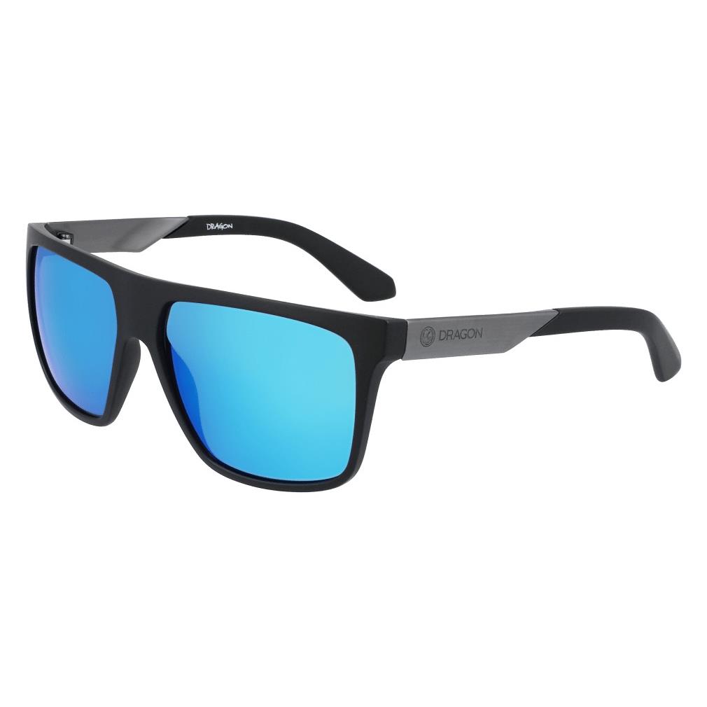 Dragon Alliance Mens Vinyl Ll Ion Matte Black/ll Blue Ion Lens Sunglasses