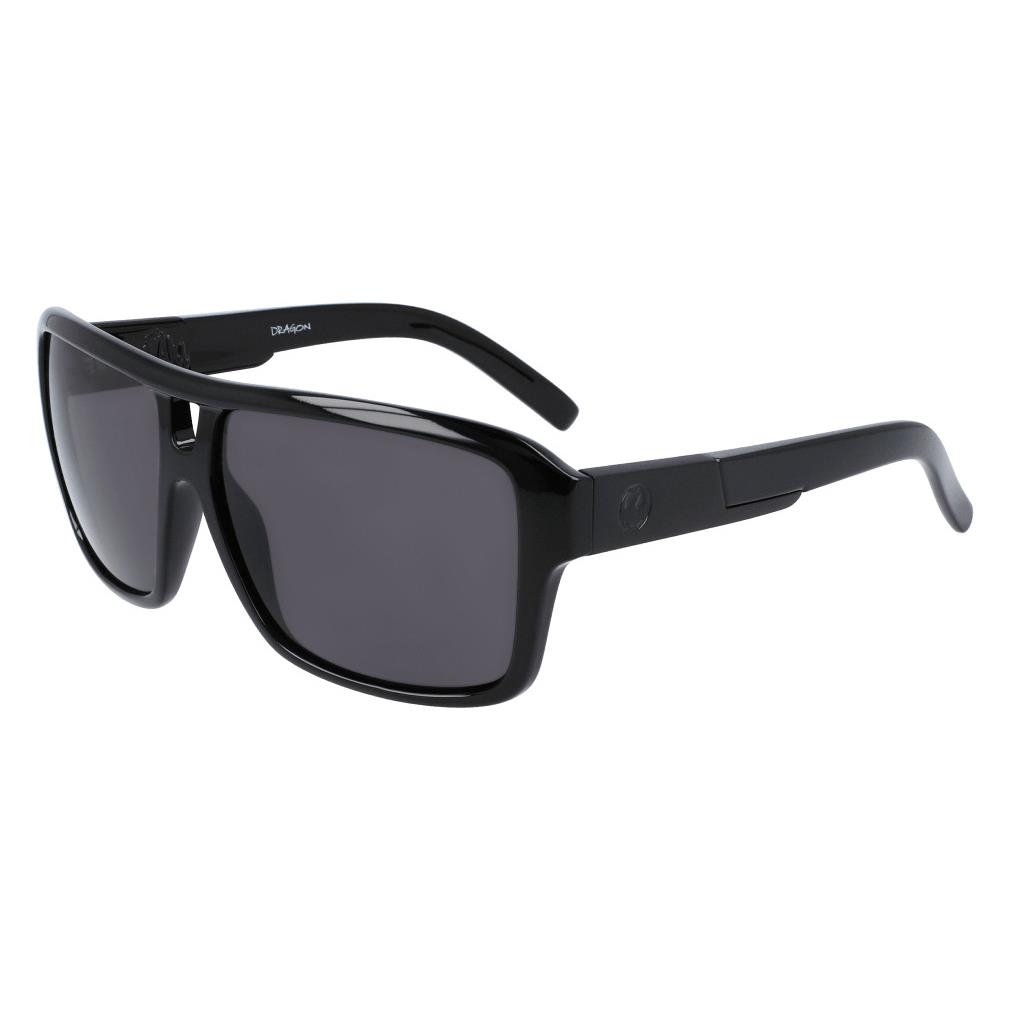 Dragon Alliance Mens The Jam Ll Polar Shiny Black/ll Smoke Polar Lens Sunglasses