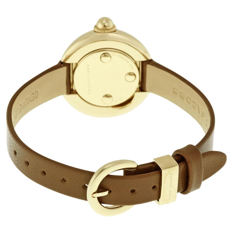 Marc Jacobs MJ1431 Courtney Silver Dial Brown Leather Strap Women`s Watch