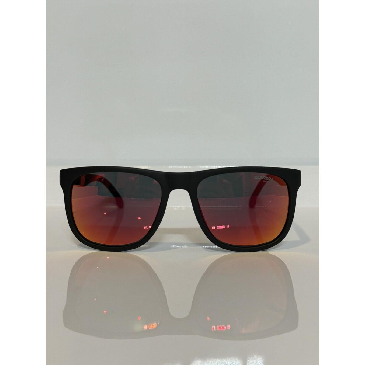 Carrera 2038T/S Matte Black Acetate Red Mirror Sunglasses 54mm