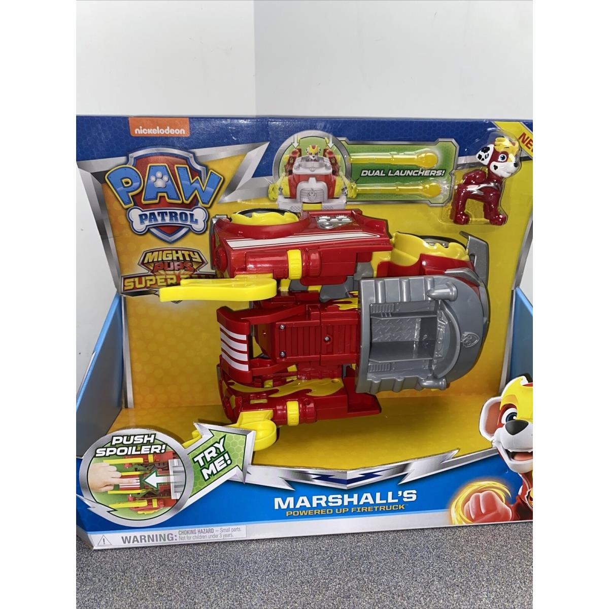 Paw Patrol Mighty Pups Super Marshall Chase s Powered Up Cruiser Transforming