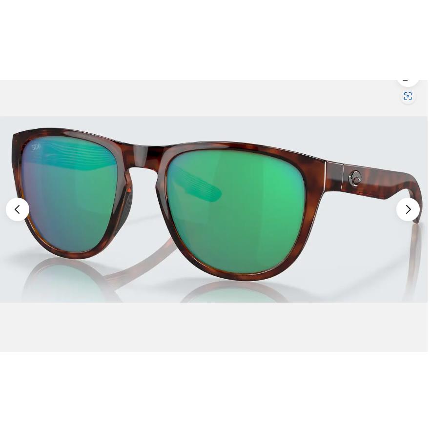 Costa Sunglasses Irie Tortoise w/ Green Mirror 580G Lens