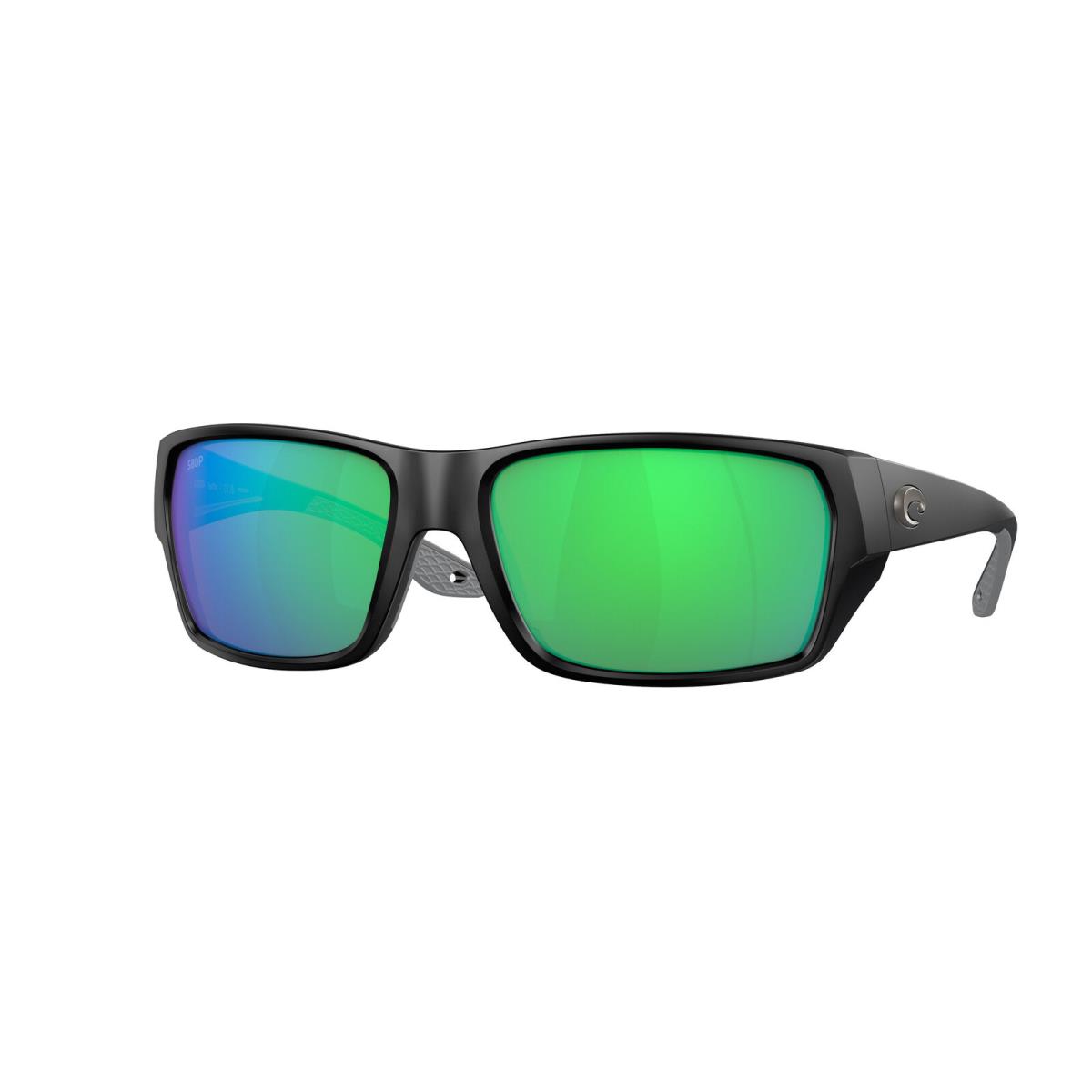 Costa Del Mar 06S 9113 Tailfin Matte Black Green Mirr 911307 Sunglasses