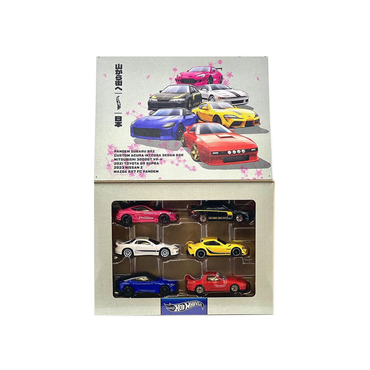 Hot Wheels Japan Street Theme Diecast Model Cars 6-Piece Set