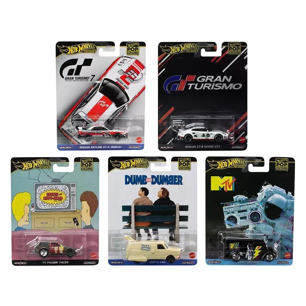 2024 Hot Wheels HXD63-956C Pop Culture C Case Set of 5 Cars 1:64 Models