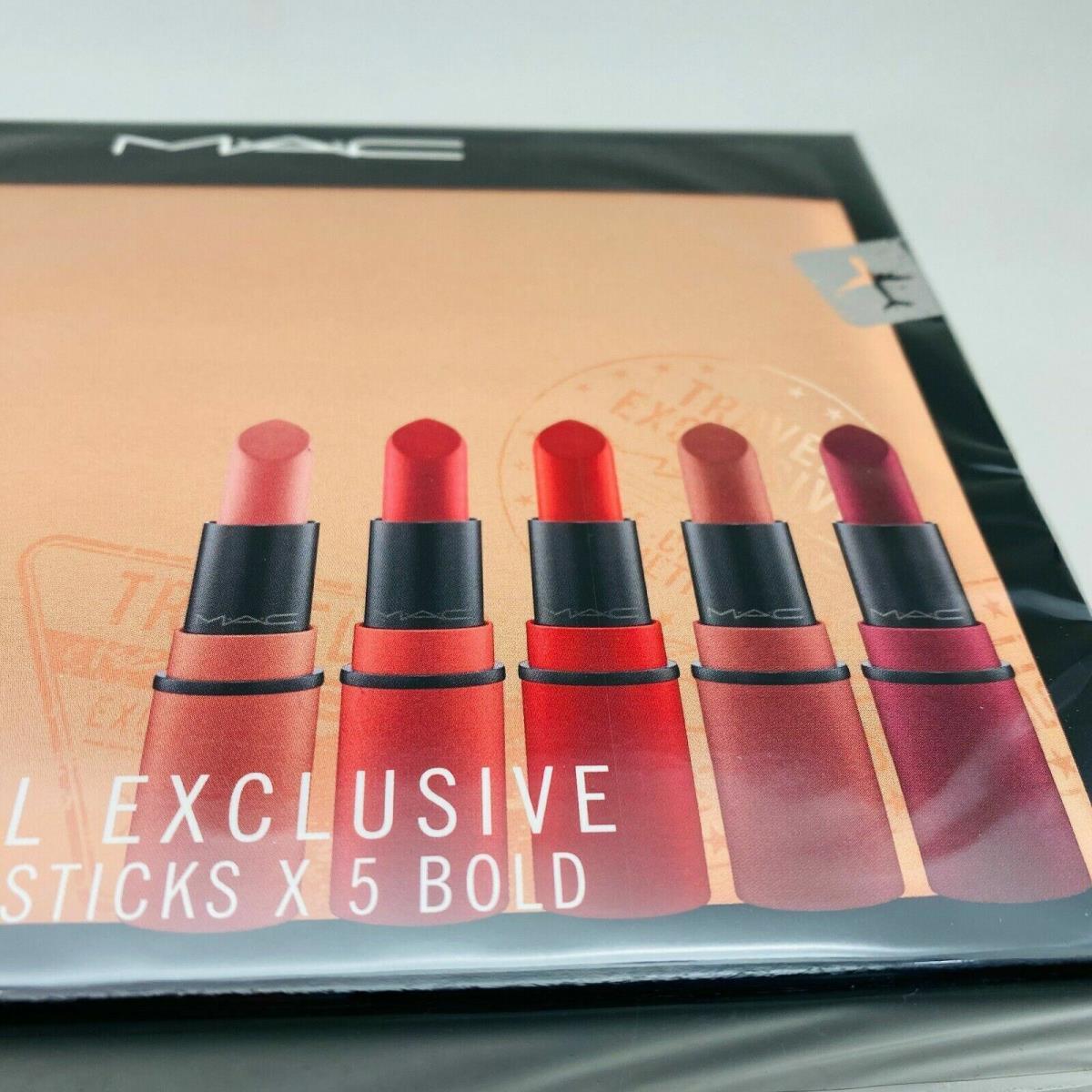 Mac Travel Exclusive Mini Lipsticks Set of 5 Bag Bold