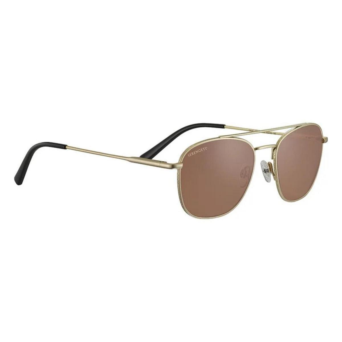 Serengeti Carroll Sunglasses Men`s Matte Light Gold Mineral Polarized Drivers