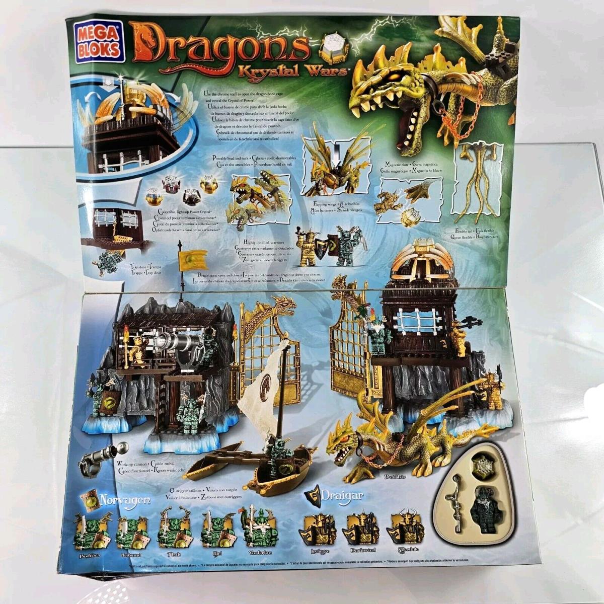 Mega Bloks 9885 Marauder`s Cliff Dragons Krystal Wars w/ Dragon Beilhir Manual