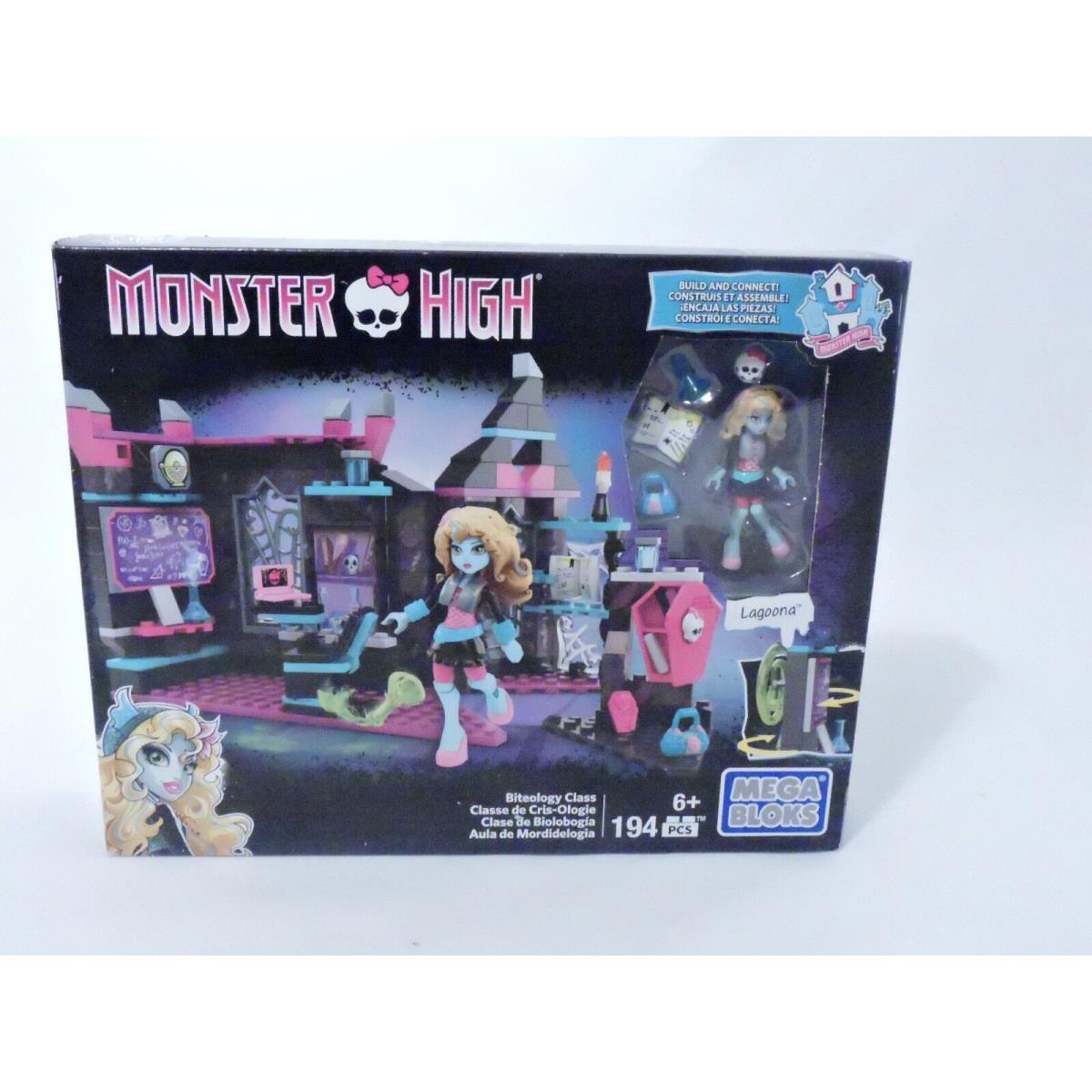 Monster High Biteology Class Mega Bloks 194 Pieces Building Toy Lagoona Blue