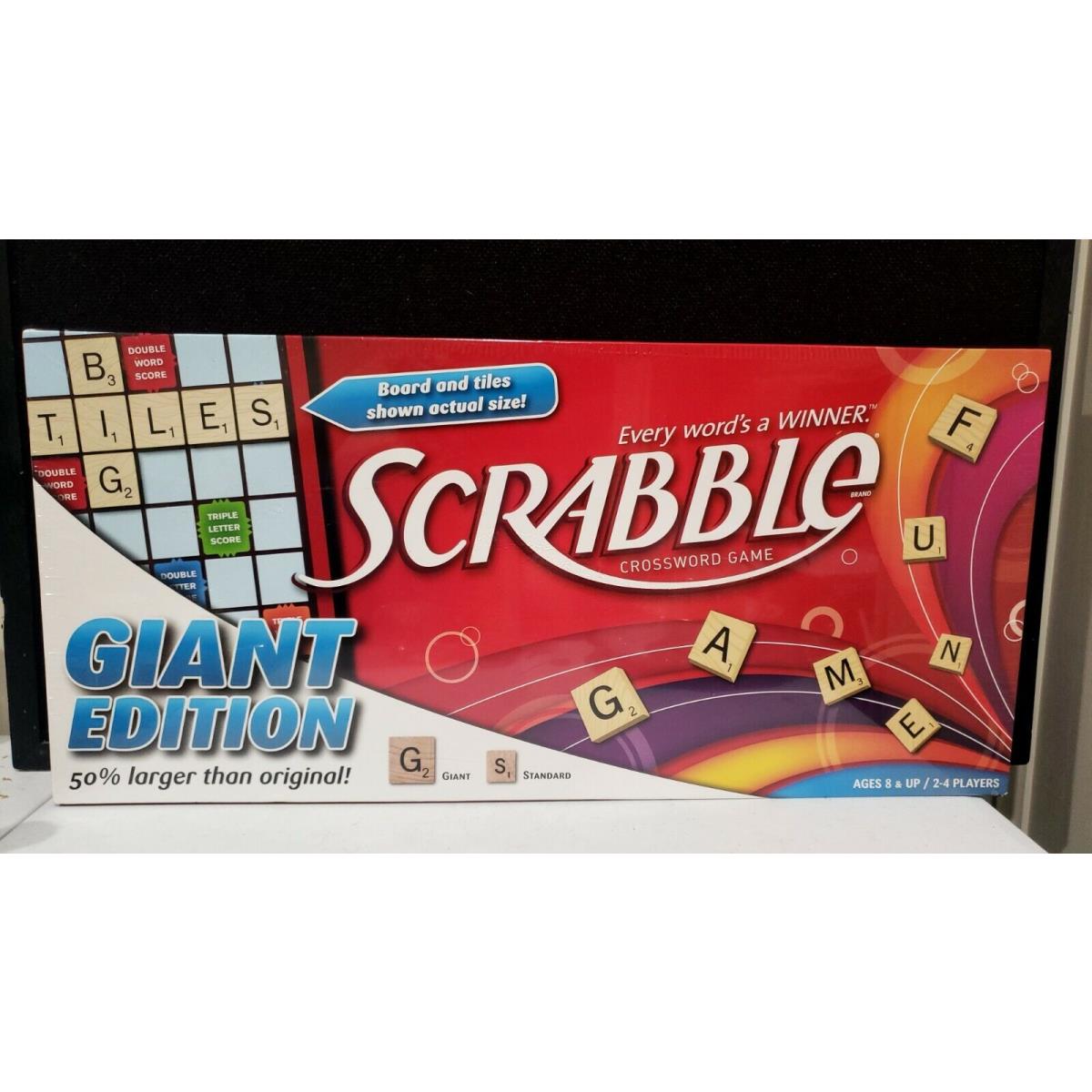 Scrabble Cross Word Game Giant Edition Family Fun 50% Larger