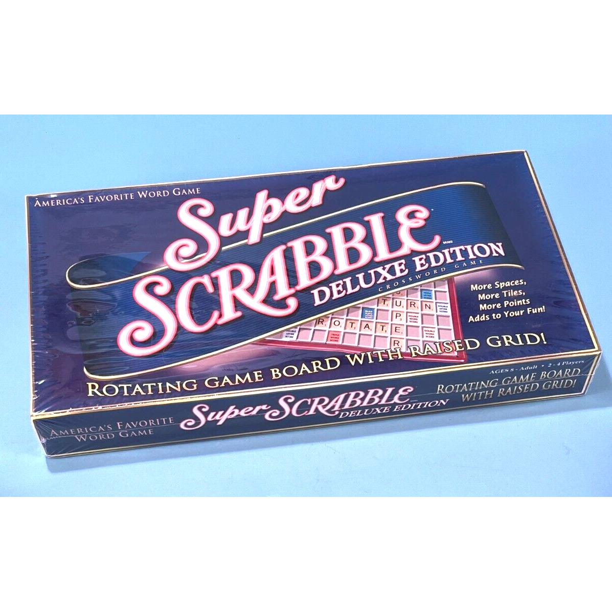 Super Scrabble Deluxe Edition - Rotating Board w/ Raised Grid