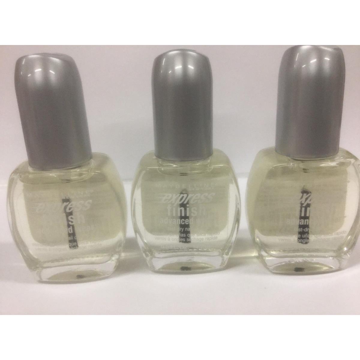 3 X Maybelline York Express Finish 50 Second Nail Color Base and Top Coat