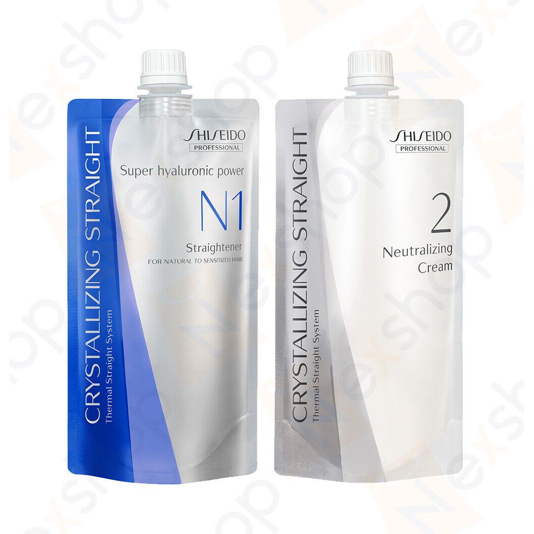 Shiseido Crystallizing Straight For Fine or Tinted Hair Neutralizer Set - N1+2