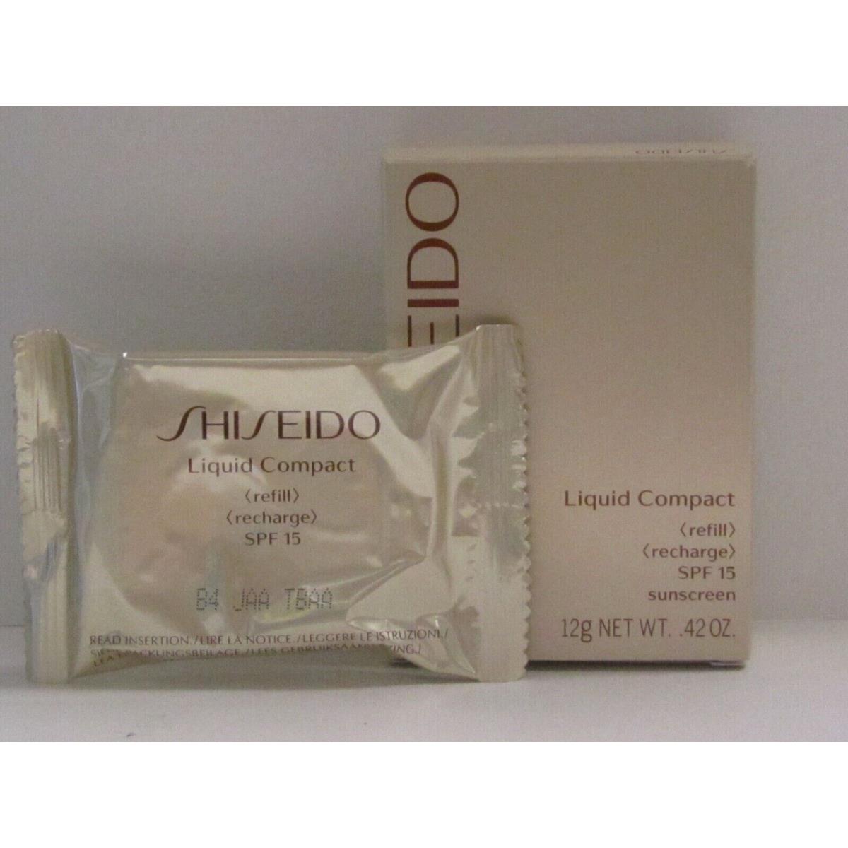 Shiseido Liquid Compact Foundation Refill Spf 15 B4 Natural Fair Beige .42 oz