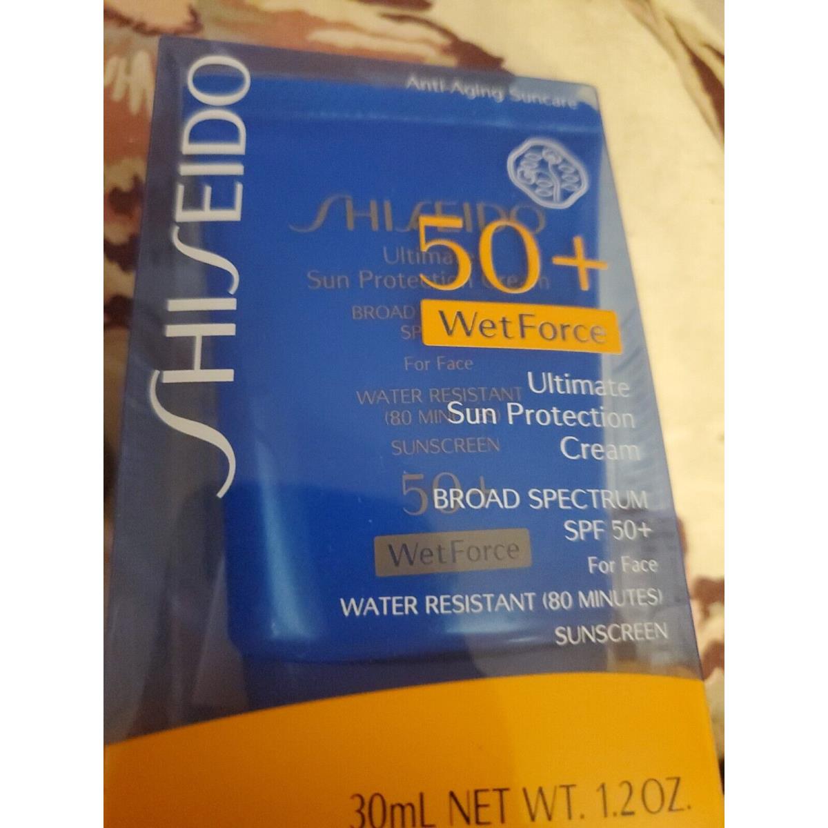 Shiseido 50+ Wet Forcr Ultimate Sun Protective Cresm Broad Spectrum Spf 50t 30ml