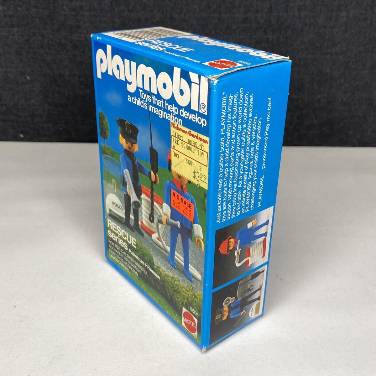 Vintage Playmobil 9805 Patrolman + Fireman Rescue Series