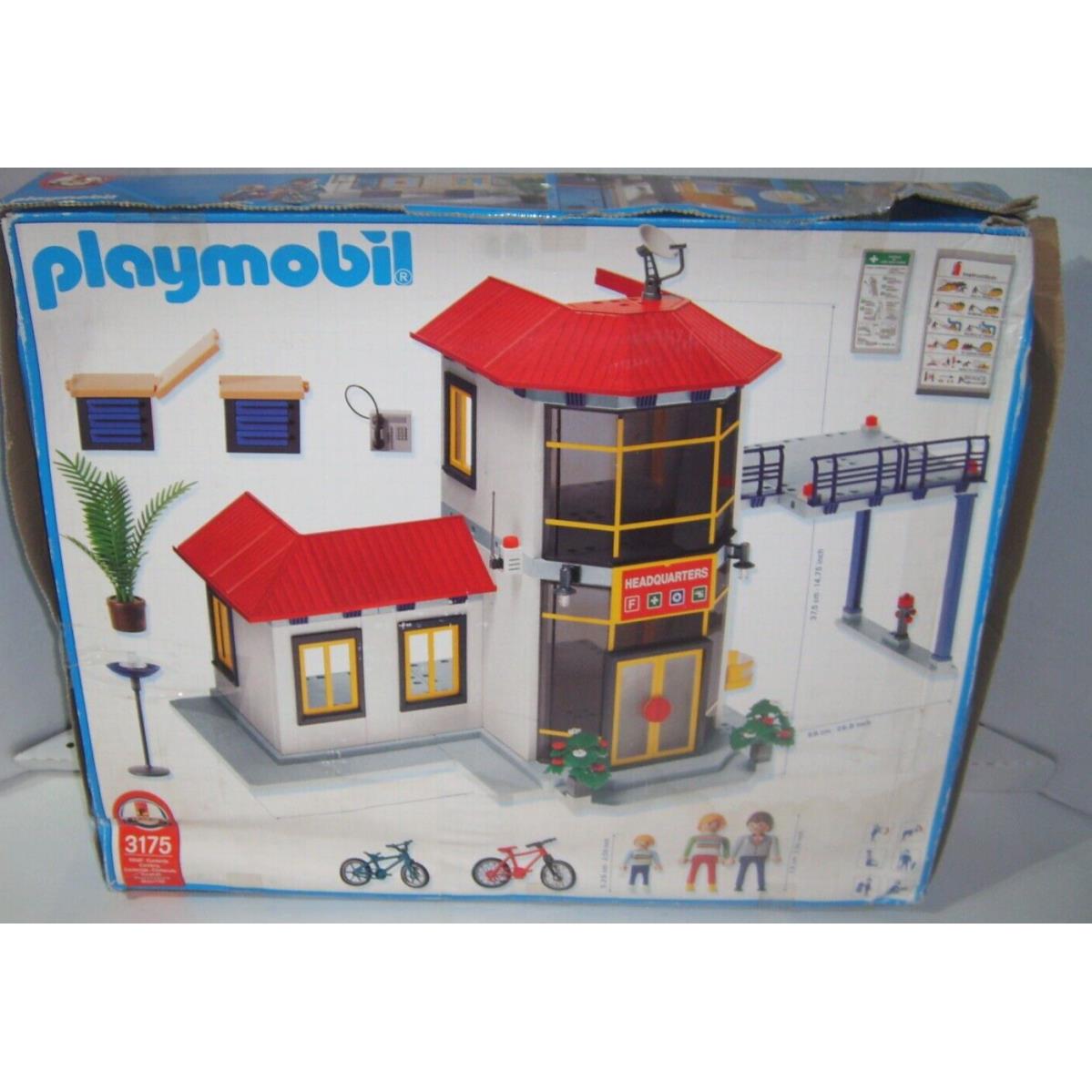 Playmobil 3175 Deluxe City Fire Rescue Station Playset IN The Box 2001