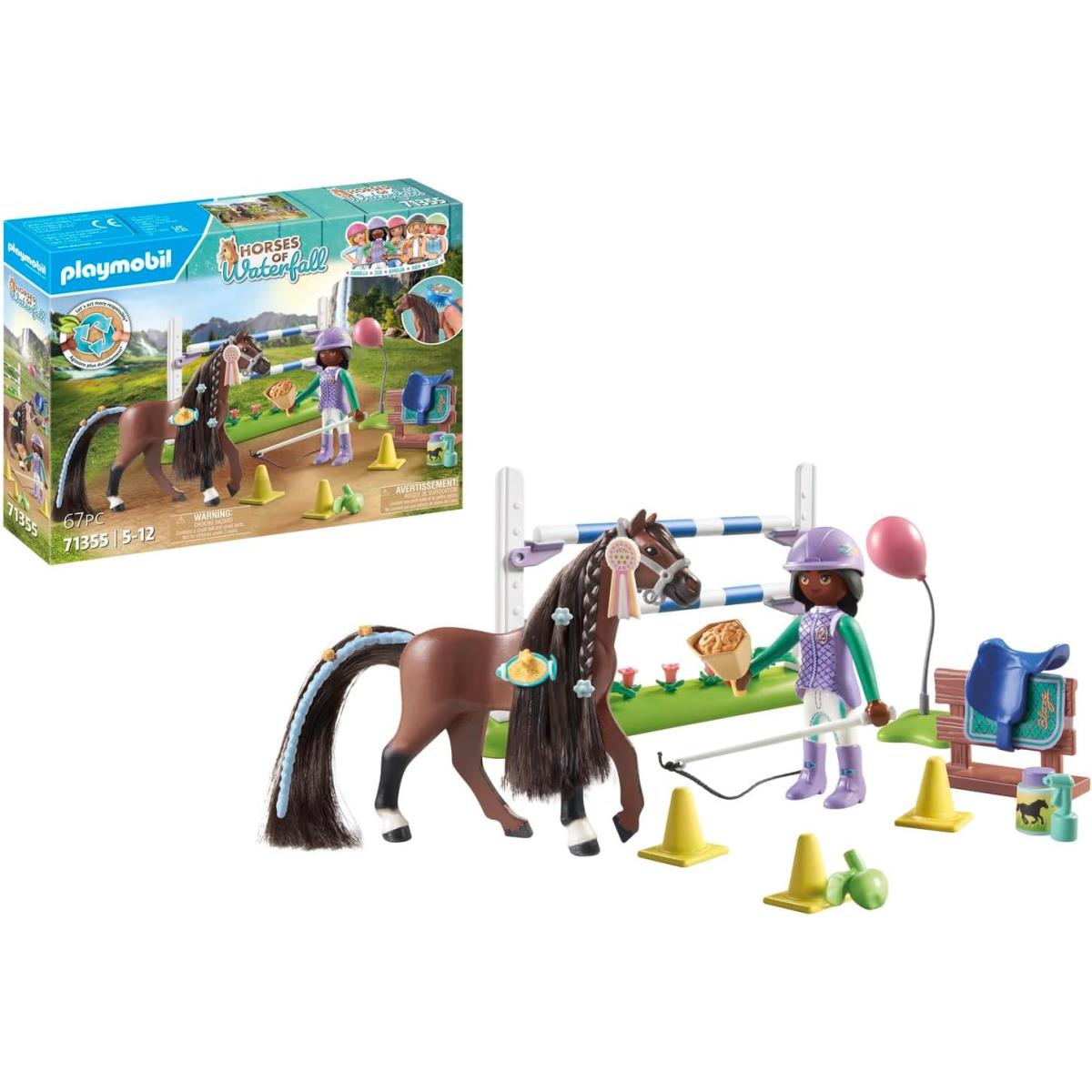 Playmobil Horses of Waterfall: Jumping Arena with Zoe and Blaze 71355 Gift