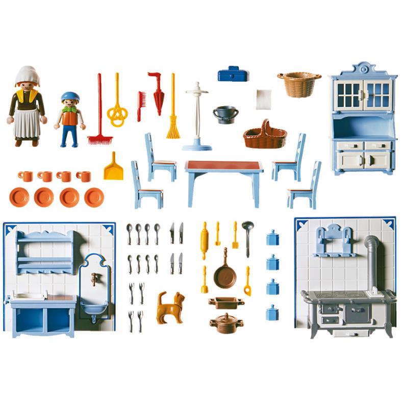 Playmobil Dollhouse Kitchen with Stove Set 70970 100 Pieces