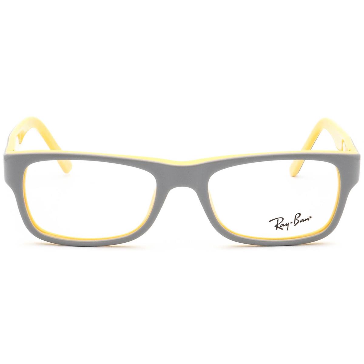 Ray-ban Junior Eyeglasses RB 5268 5375 Gray/yellow Rectangular Frame 48 17 135 - Frame: Gray on Yellow