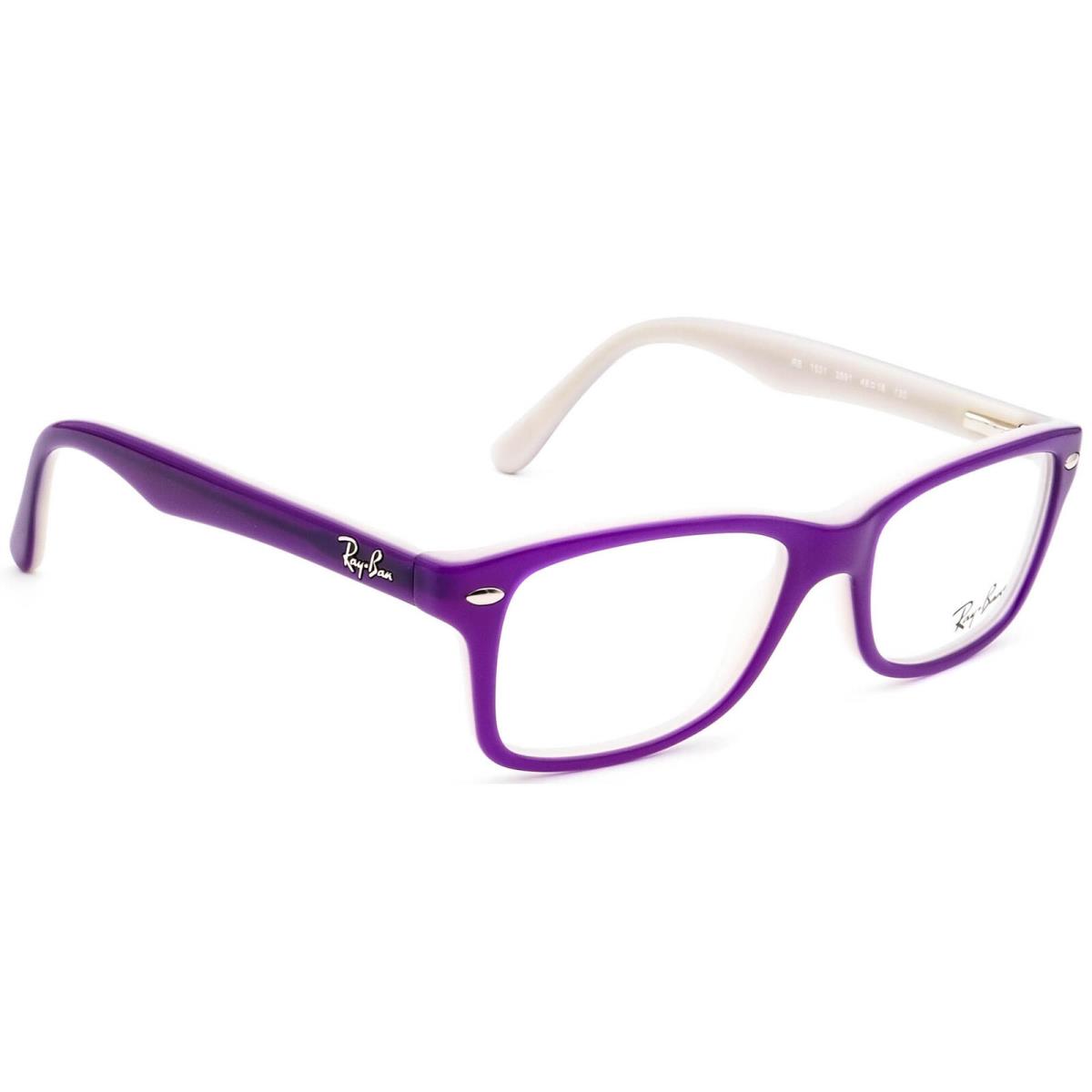 Ray-ban Small Eyeglasses RB 1531 3591 Junior Purple on White Horn Rim 48 16 130