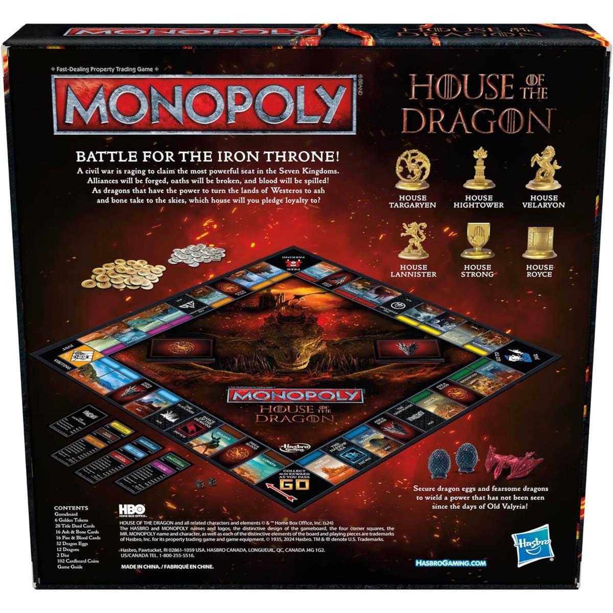 Monopoly House of The Dragon Edition Board Game Strategy Games 2 to 6 Players