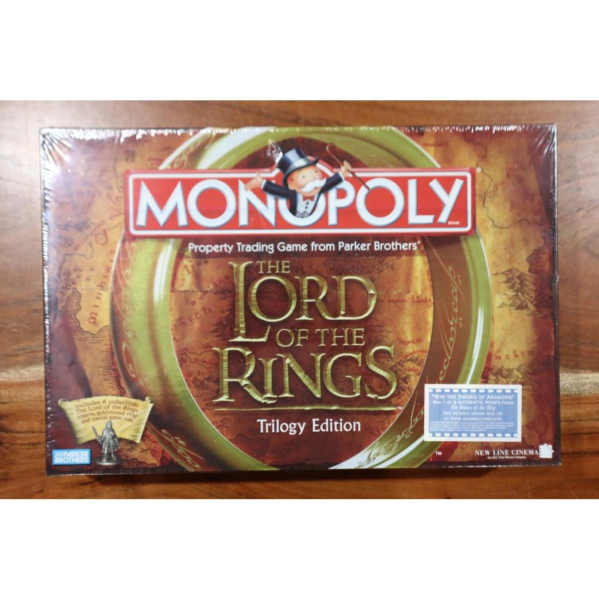Monopoly Lord of The Rings Trilogy Edition Board Game 2003 Hasbro p
