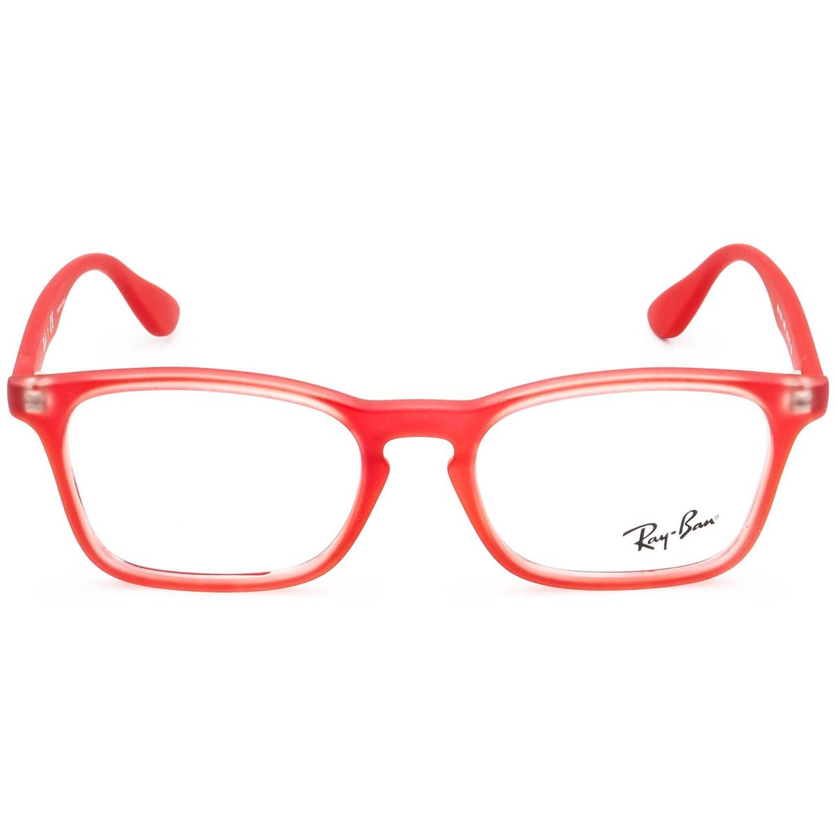 Ray-ban Kids` Eyeglasses RB 1553 3669 Matte Red Rectangular Frame 46 16 130