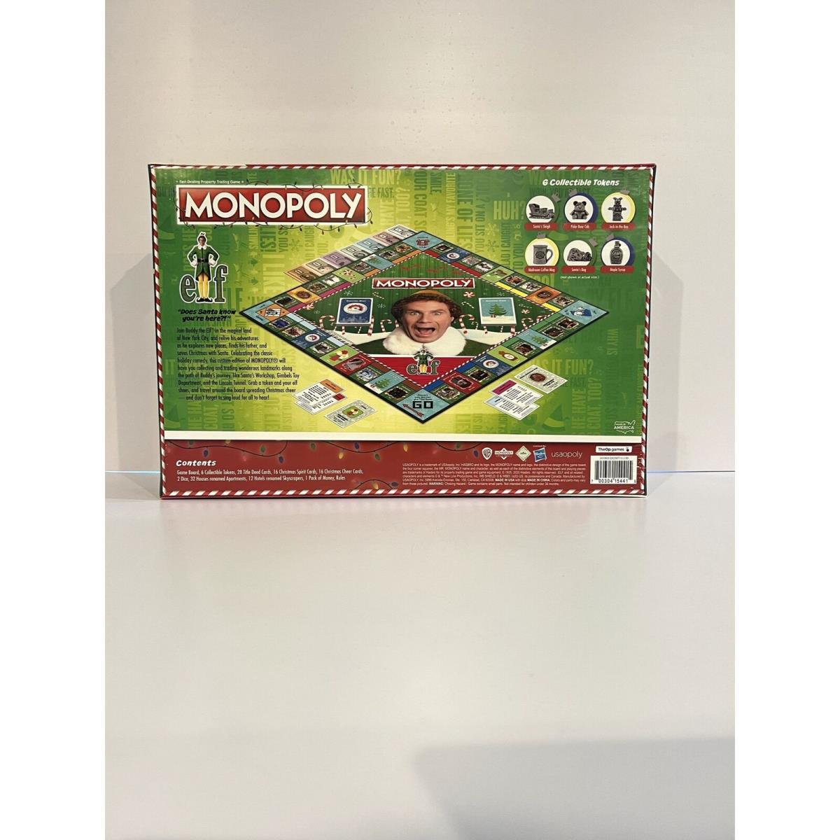 Monopoly Elf Based on Christmas Comedy Film Elf Collectible Monopoly Game