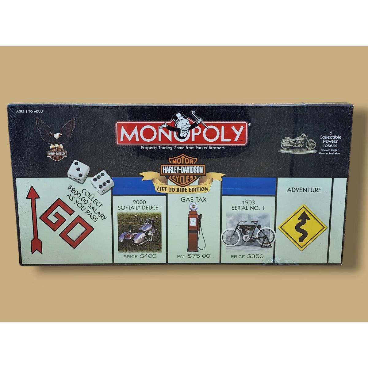 2000 Hasbro Monopoly: Harley Davidson Live to Ride Edition Board Game