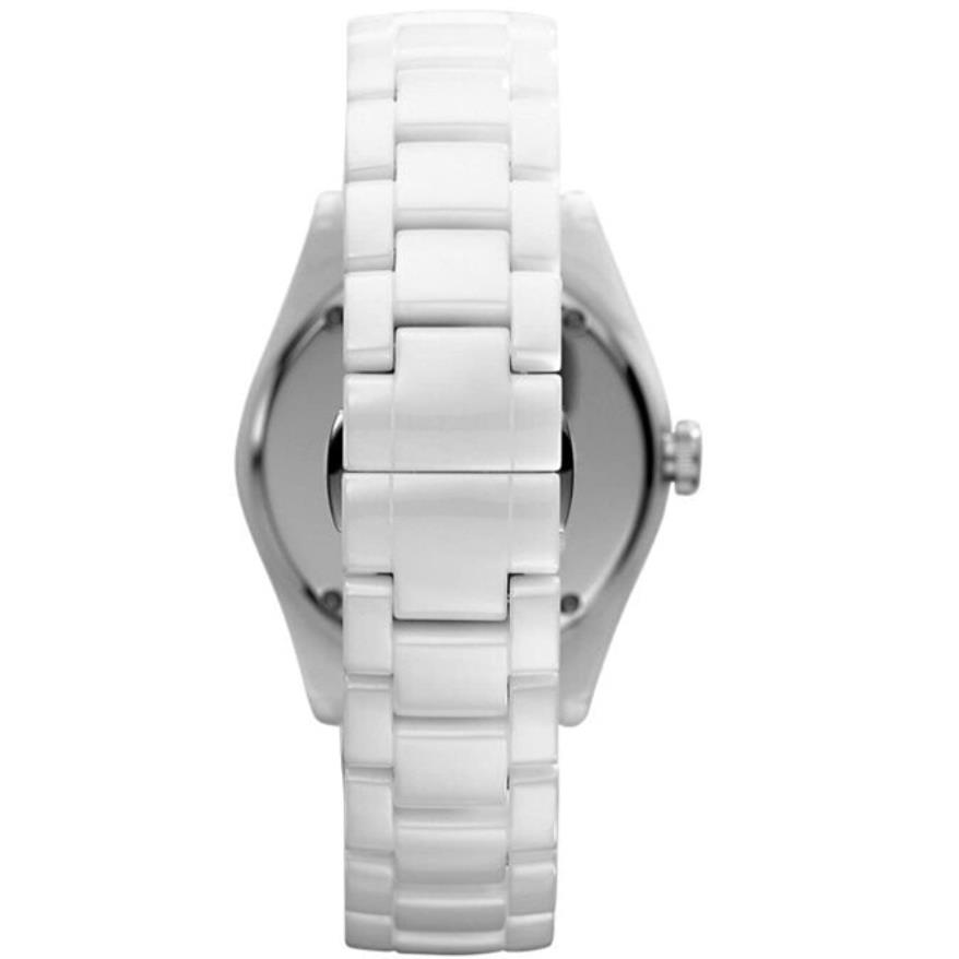 Emporio Armani Ceramica White Mother of Pearl/silver Womens Watch AR1426